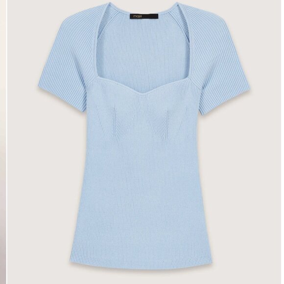 Maje Rib Knit Top - Picture 3 of 7